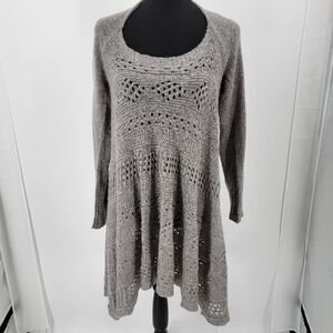 Simply Noelle Women's Size S/M 8-10 Soft Fuzzy Open Knit Tunic Dress